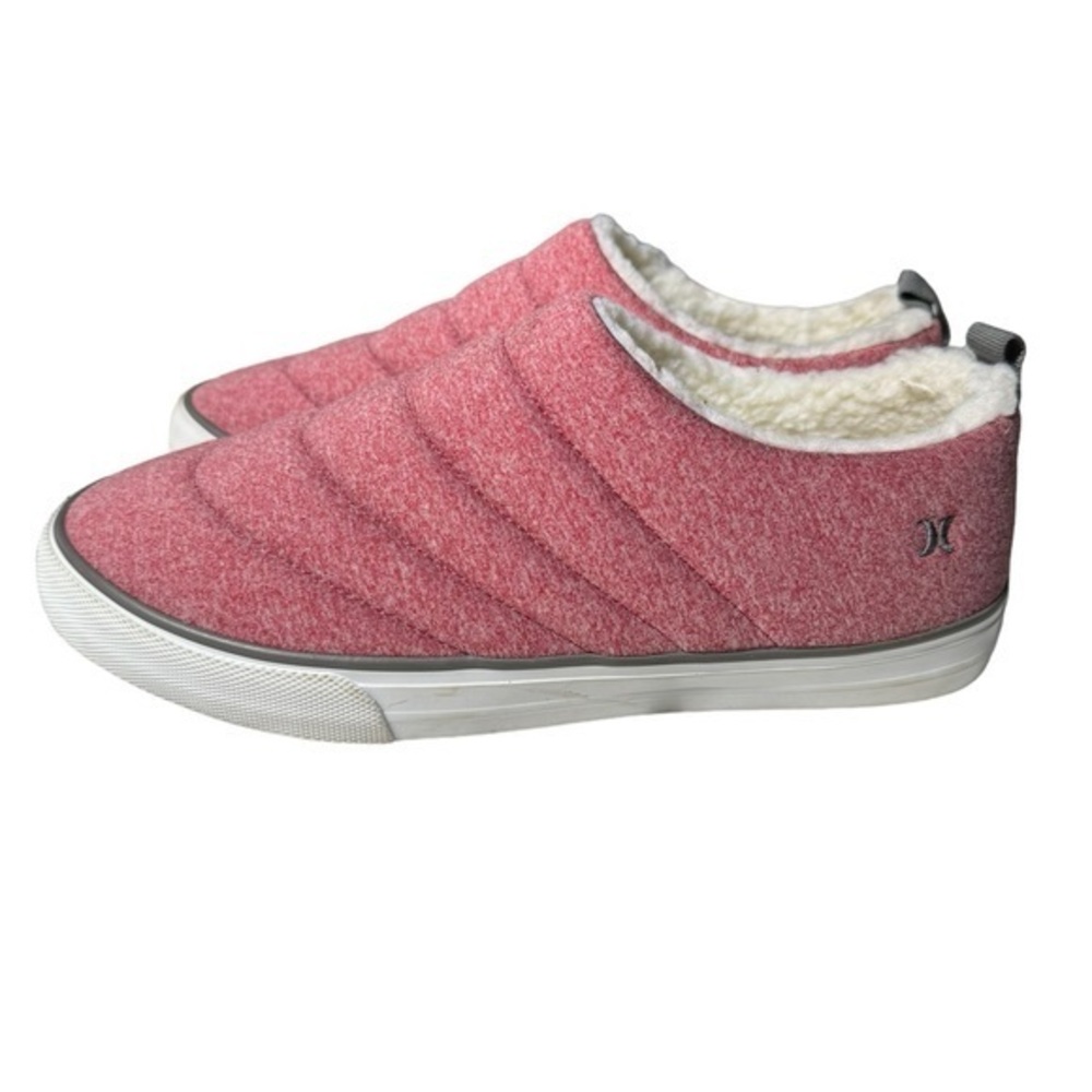 Hurley Women's ARLO PUFF Faux Fur Quilted Slip On Sneakers Shoes  Slipper Size 9